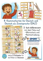 Aperçu - Jeux - Allemand Sport Klammerkarten Deutsch - Page 1