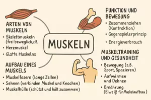 Vorschau - Arbeitsblätter - AB mit Fragen zum Thema "Muskeln" + Lösungsblatt + Mindmap + Infografik - Seite 2