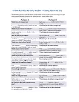 Vorschau - Arbeitsblätter - Let‘s Talk About My Day (Tandem Activity) - Seite 1