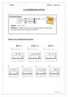 Aperçu - Feuilles d'exercices - Multiplication écrite - Page 1
