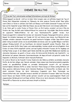 Vorschau - Arbeitsblätter - Chemie im Alltag Arbeitsblätter mit Fragen + Lösungen Lesetext - Seite 1