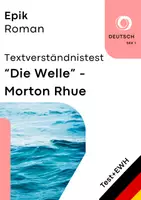 Vorschau - Arbeitsblätter - Die Welle (Morton Rhue) – Komplettes Materialpaket: Textverständnistests zu allen Kapiteln - Seite 1
