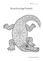 Vorschau - Arbeitsblätter - 15 Krokodil Mandalas – Ausmalbilder ab 1. Klasse 🐊 - Seite 2