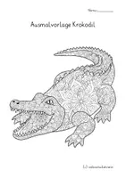 Vorschau - Arbeitsblätter - 15 Krokodil Mandalas – Ausmalbilder ab 1. Klasse 🐊 - Seite 3