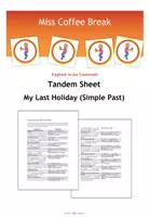 Vorschau - Arbeitsblätter - My Last Holiday (Simple Past) - Tandem Sheet - Deckblatt