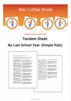 Vorschau - Arbeitsblätter - My Last School Year (Simple Past) - Tandem Activity - Deckblatt