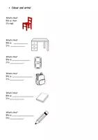Προεπισκόπηση - Φύλλα εργασίας - Numbers, school objects and colours! - Σελίδα 1