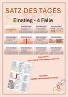 Vorschau - Arbeitsblätter - Satz des Tages Einstieg 4 Fälle Variation 2 Präsentation - Deckblatt