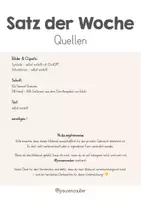 Vorschau - Arbeitsblätter - Satz der Woche - 52 Wochen Paket - Seite 1