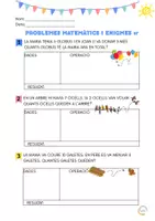 Vista previa - Hojas de trabajo - PROBLEMES MATEMÀTICS I ENIGMES CI - página 1
