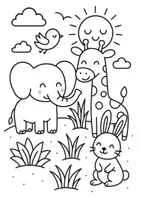 Voorbeeld - Kleurplaten: thema dieren - Pagina 2