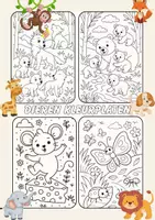 Voorbeeld - Kleurplaten: thema dieren - Voorblad