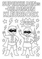 Voorbeeld - Kleurplaten: thema superhelden en - heldinnen - Pagina 1