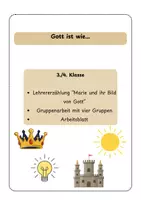 Vorschau - Stundenentwürfe - Gottesbilder - Gott ist wie... Lerntheke - Deckblatt