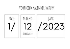 Voorbeeld - Kalender blanco - Voorblad