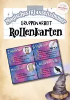 Vorschau - Mal- und Bastelvorlagen - Magisches Klassenzimmer: Gruppenarbeit Rollenkarten - Deckblatt