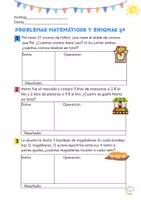 Vista previa - Hojas de trabajo - PROBLEMAS Y ENIGMAS CICLO MEDIO - página 1