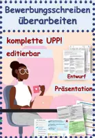 Vorschau - Arbeitsblätter - Bewerbungsschreiben verfassen und überarbeiten UPP Entwurf - Deckblatt