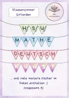 Vorschau - Bildkarten - Fächer Girlanden für dein Klassenzimmer - Deckblatt