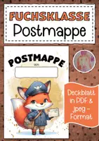 Vorschau - Mal- und Bastelvorlagen - Postmappe für die Fuchsklasse - Deckblatt
