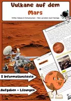 Vorschau - Arbeitsblätter - Vulkane auf dem Mars: Geologie im Weltall - Deckblatt