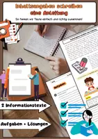 Vorschau - Arbeitsblätter - Inhaltsangabe schreiben Grundschule – Anleitung, Merksätze, Übungen - Deckblatt