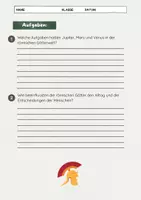 Vorschau - Arbeitsblätter - Römische Götter Übersicht - Aufgaben, Bedeutung & Tempel - Seite 3