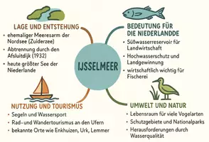 Vorschau - Arbeitsblätter - Lernplakat + AB mit Fragen zum Thema "IJsselmeer" + Lösungsblatt + Mindmap + Infografik - Seite 3