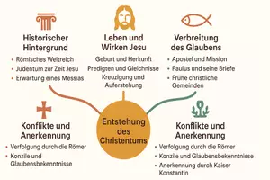 Vorschau - Arbeitsblätter - Arbeitsblätter zum Thema "In welchem Land entstand das Christentum?" + Lösung & MP3 + Mindmap + Infografik - Seite 2