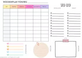 Vorschau - Anderer Materialtyp - Wochenplan -Vorlage für Lehrer*innnen - Deckblatt