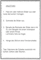 Vorschau - Mal- und Bastelvorlagen - Schuljahresbeginn, Fensterbilder Einschulung, Wichtel mit Zahlen 1–10 Klassendeko + Ausmalvorlagen & Anleitung - Seite 2