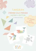 Vorschau - Stationenlernen - Tangram Meereswelt – 42 Figuren aus dem Meer zum Nachlegen - Deckblatt