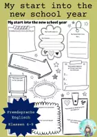 Vorschau - Arbeitsblätter - My start into the new school year (Fremdsprache Englisch, Kl. 6-9) - Deckblatt