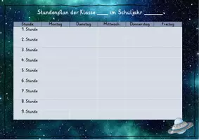 Vorschau - Arbeitsblätter - Stundenplan im Weltraumlook - Seite 2