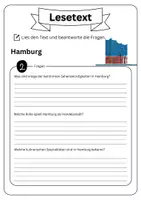 Vorschau - Arbeitsblätter - Leseverständnis - Hamburg + Lösung - Seite 3