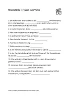 Vorschau - Arbeitsblätter - Stromstärke Arbeitsblatt Fragen Lückentext Video Technik Elektrotechnik - Deckblatt