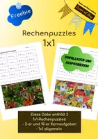 Vorschau - Arbeitsblätter - Freebie: Rechenpuzzles Einmaleins (1x1) - Deckblatt