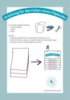 Vorschau - Mal- und Bastelvorlagen - Flipbook: Anleitung zum Falten - Deckblatt