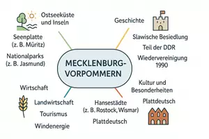 Vorschau - Arbeitsblätter - Lernposter + Arbeitsblatt "Mecklenburg-Vorpommern" + Onlineübung & MP3 + Mindmap + Infografik - Seite 3