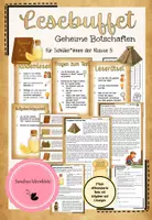 Vorschau - Arbeitsblätter - Lesebuffet "Geheime Botschaften" (Lesetraining in Klasse 5/6) - Deckblatt
