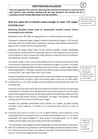 Vorschau - Arbeitsblätter - Deep Reading Dialogues: Article on carbon budget and fight against climate change(+ example solutions) - Seite 1