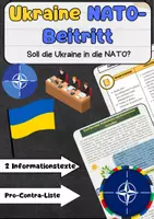 Vorschau - Arbeitsblätter - Ukraine NATO-Beitritt: Soll die Ukraine in die NATO? Pro Contra - Deckblatt