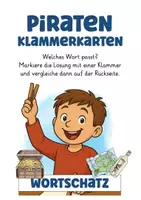 Vorschau - Stationenlernen - Piraten Klammerkarten Deutsch Grundschule - Seite 2