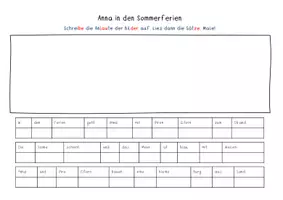 Vorschau - Arbeitsblätter - Lies und male mit Anlauten - 3 kurze Geschichten für Erstleser - Seite 1