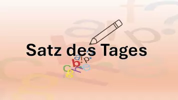 Vorschau - Arbeitsblätter - Satz des Tages Einstieg Adjektive Präsentation - Seite 1