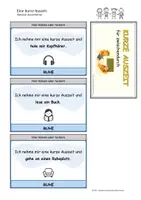 Vorschau - Mal- und Bastelvorlagen - Flipbook: Eine kurze Auszeit – 9 Impulse zur Selbstregulation für Kinder / Grundschule - Seite 1