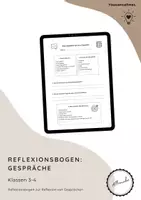 Vorschau - Arbeitsblätter - Reflexionsbogen: Gespräche mit Kindern - Deckblatt
