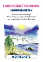 Vorschau - Stationenlernen - Landschaftsformen Sachunterricht Deutsch Klammerkarten / Natur - Seite 2
