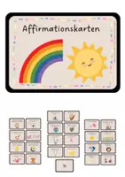 Vorschau - Poster - Affirmationskarten - 25 positive Affirmationen für Kinder - Deckblatt