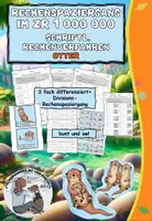 Vorschau - Stationenlernen - Rechenspaziergang im Zahlenraum bis 1000000, ZR1000000, Rechnen bis 1000000, schriftliche Rechenverfahren, Addition und Subtraktion, Multiplikation,1 Million,Otter - Deckblatt